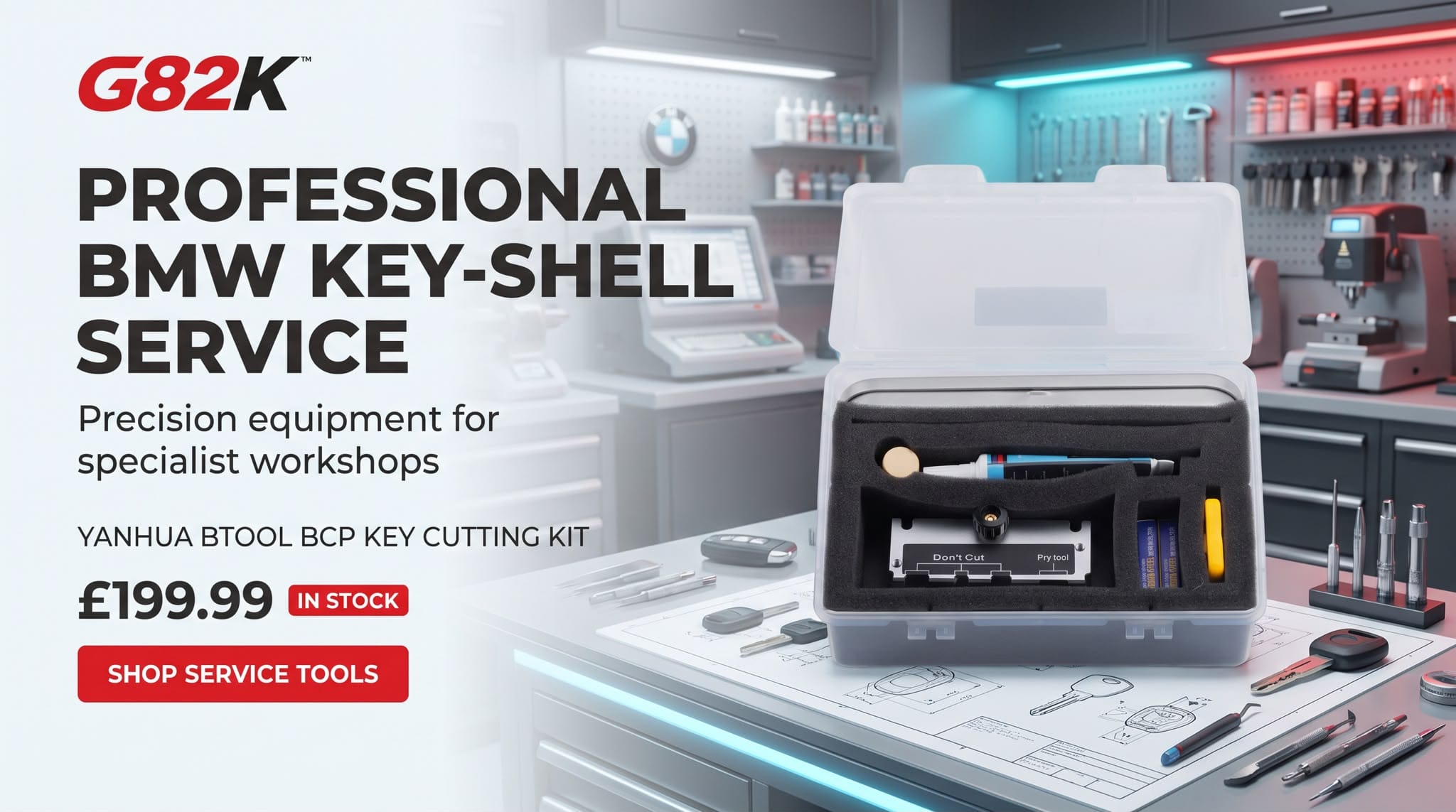 Professional BMW key shell service kit