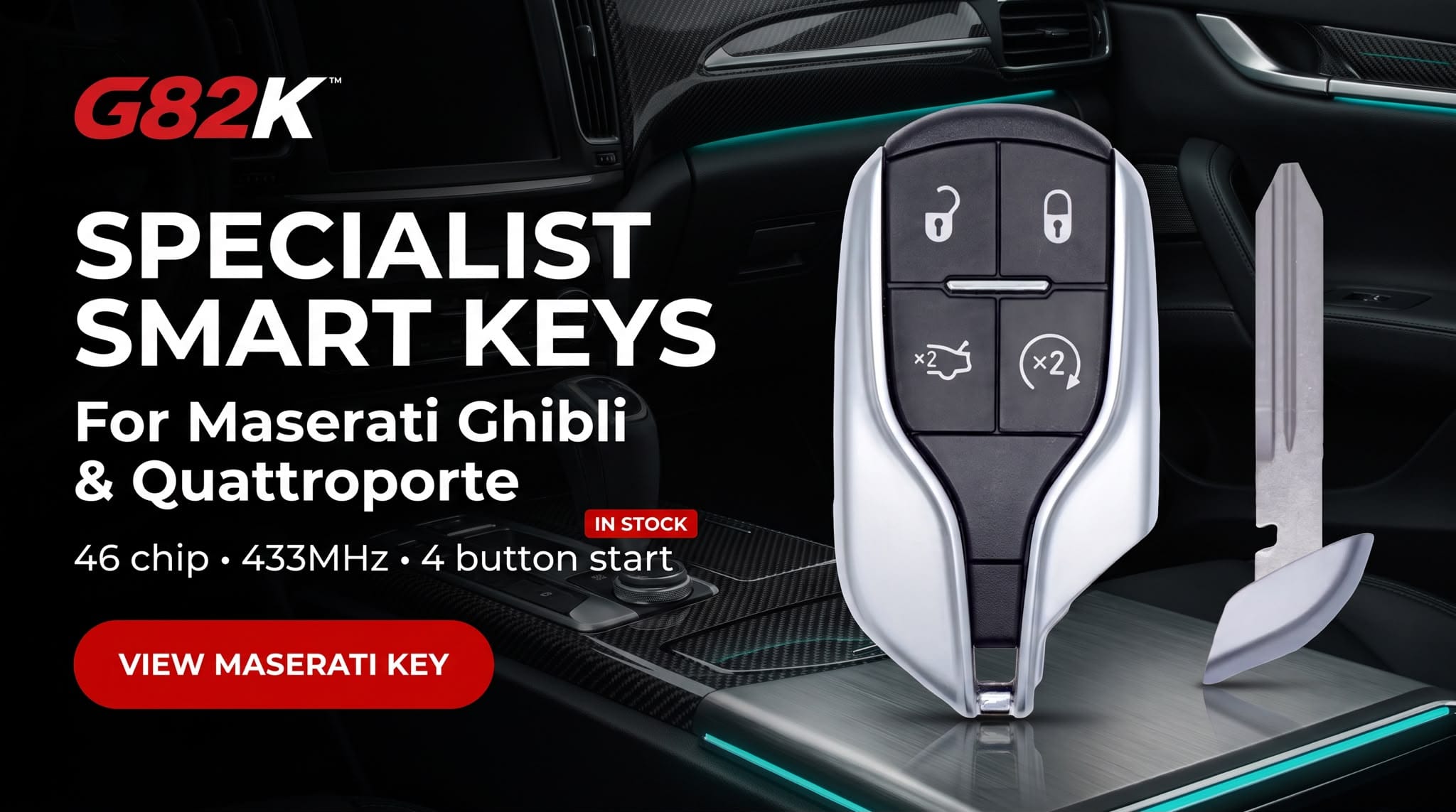 Maserati Ghibli and Quattroporte specialist smart keys