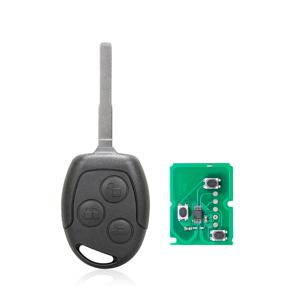 2S6T15K601BA Aftermarket Remote Key 434MHz 83 Chip 3 Button HU101 for Ford Focus Fiesta Smax