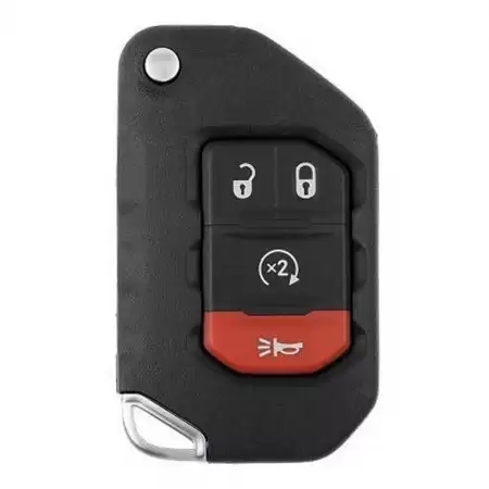 68416782AB 433MHz 4A Chip 3+1 Button Flip Remote Key for Jeep Wrangler